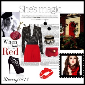 красная юбка